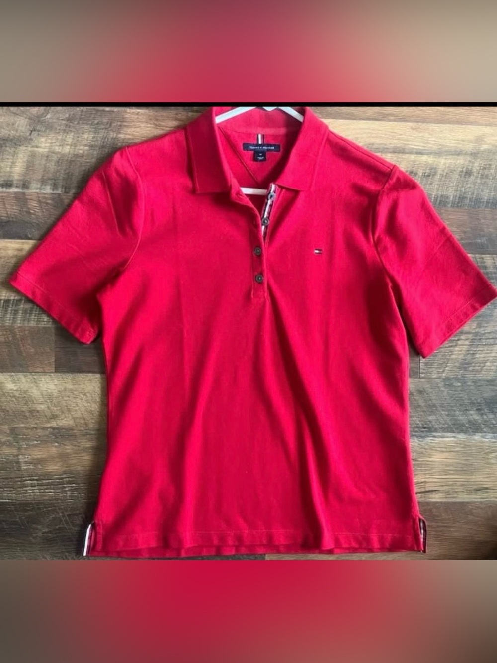 Tommy Hilfiger Red Short-Sleeve Polo